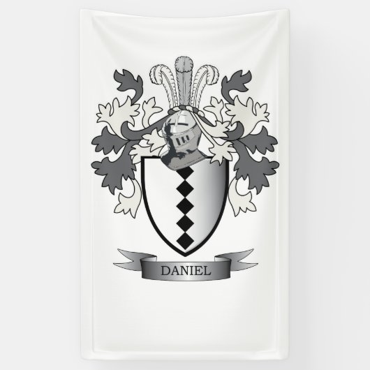 Daniel-Familienwappen-Wappen Banner (Vertikal)