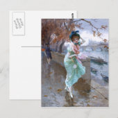 Daniel Hernández Morillo: Pariser Mädchen Postkarte (Vorne/Hinten)