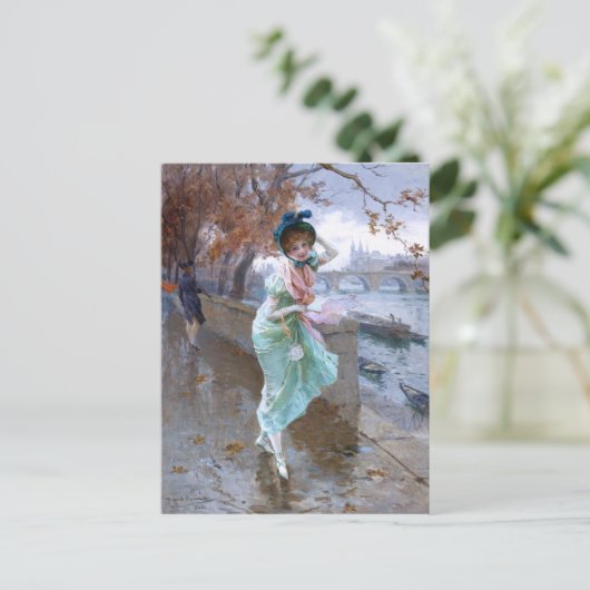 Daniel Hernández Morillo: Parisian Girl Postkarte (Stehend Vorderseite)