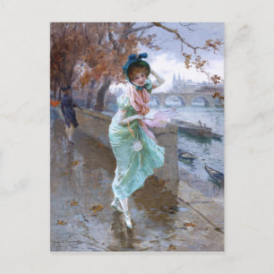 Daniel Hernández Morillo: Parisian Girl Postkarte