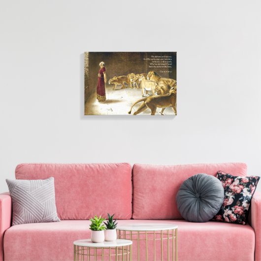 Daniel im Lions Den Bible Art Scripture Leinwanddruck (Insitu (Wohnzimmer))