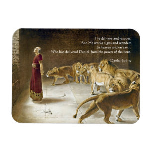 Daniel im Lions Den Bible Art Scripture Magnet