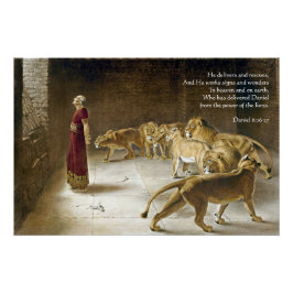 Daniel im Lions Den Bible Art Scripture Poster