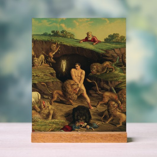Daniel in den Lions' Den Acrylschild (Neutral)