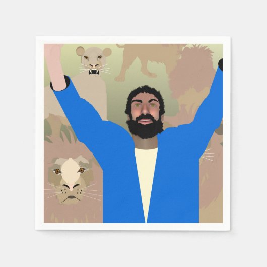 Daniel in den Lions' Den alt Napkins Serviette (Vorderseite)