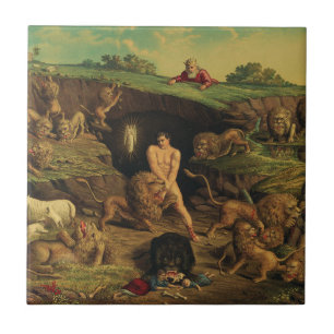 Daniel in den Lions' Den Fliese