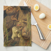 Daniel in den Lions' Den Geschirrtuch (Viertel Falte)