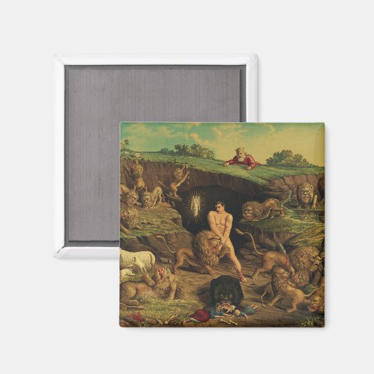 Daniel in den Lions' Den Magnet (Vorderseite/Rückseite)