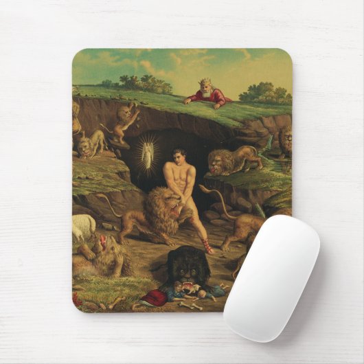 Daniel in den Lions' Den Mousepad (Mit Mouse)