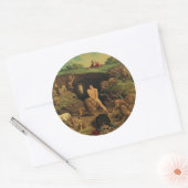 Daniel in den Lions' Den Runder Aufkleber (Umschlag)