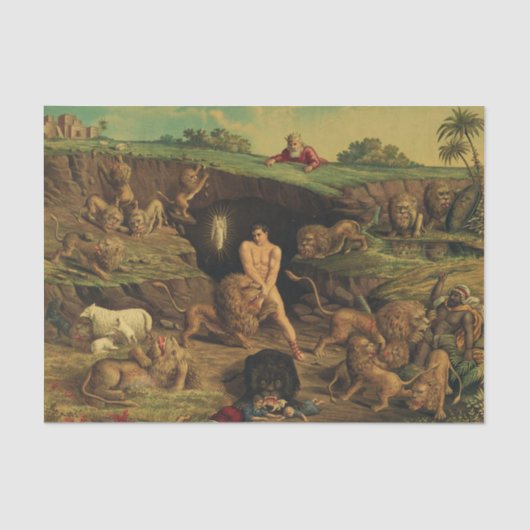 Daniel in den Lions' Den Seidenpapier (Vorderseite)