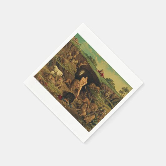 Daniel in den Lions' Den Serviette (Ecke)