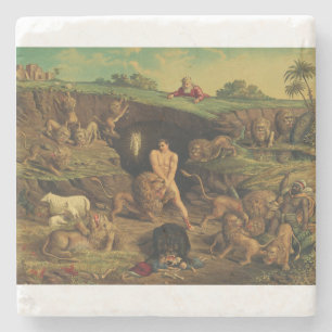 Daniel in den Lions' Den Steinuntersetzer