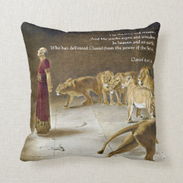 Daniel in der die Höhlen-Bibel-Kunst-Schrift des Kissen