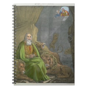 Daniel in der Höhle der Löwen, von einer Bibel Notizblock