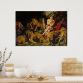 Daniel in der Lions Den Canvas Print Poster (Küche)