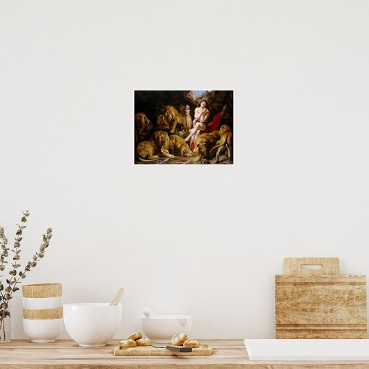 Daniel in der Lions-Den-Malerei Poster (Küche)