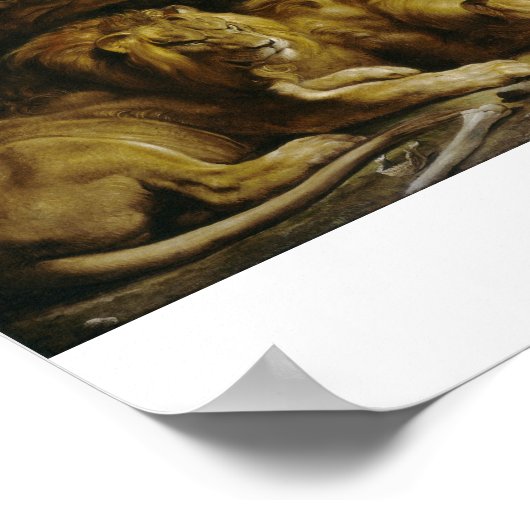 Daniel in der Löwenfarbe Den Peter Paul Rubens mal Poster (Ecke)