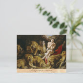 Daniel in der Löwenfarbe Den Peter Paul Rubens mal Postkarte (Stehend Vorderseite)