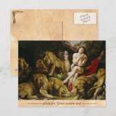 Daniel in der Löwenfarbe Den Peter Paul Rubens mal Postkarte (Vorne/Hinten)