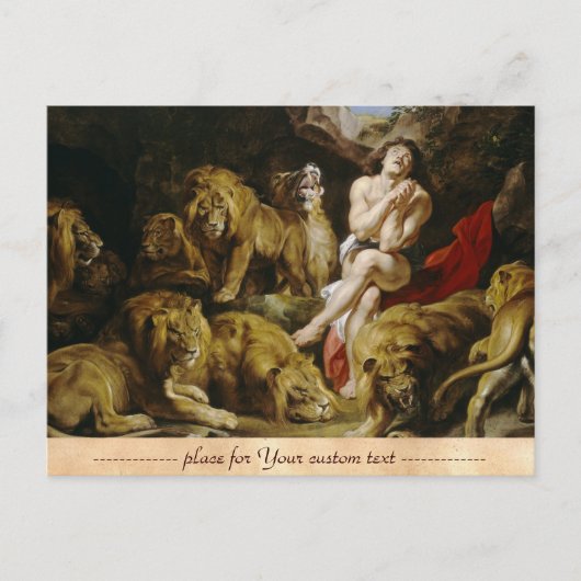 Daniel in der Löwenfarbe Den Peter Paul Rubens mal Postkarte (Vorderseite)