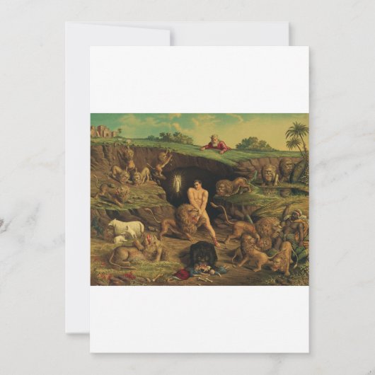 Daniel in der Löwengrube Einladung (Vorderseite)