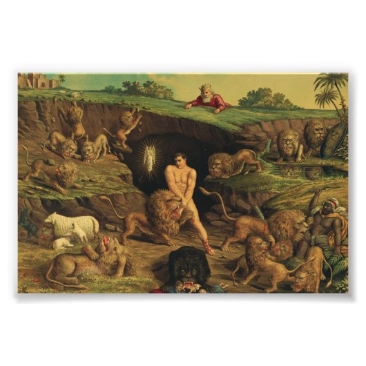 Daniel in der Löwengrube Fotodruck (Vorne)