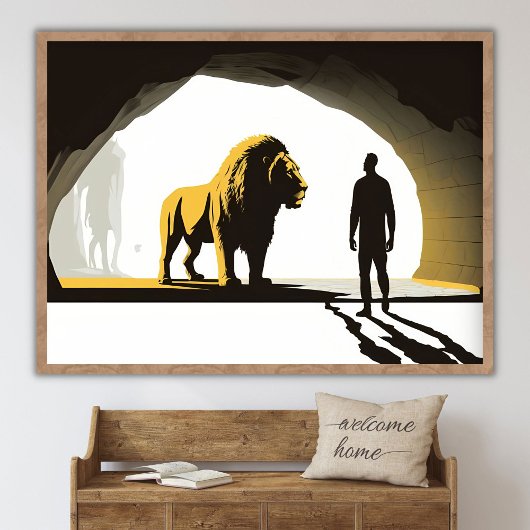 Daniel in der Löwengrube, Jesus Bibel Kunst, Moder Poster