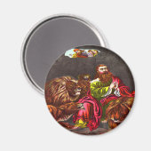 Daniel in der Löwengrube Magnet (Vorderseite/Rückseite)
