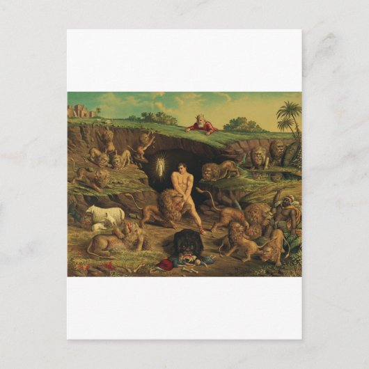 Daniel in der Löwengrube Postkarte (Vorderseite)