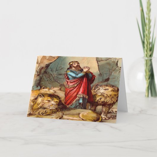 Daniel in der Löwengrußkarte 2 Karte (Vorderseite)