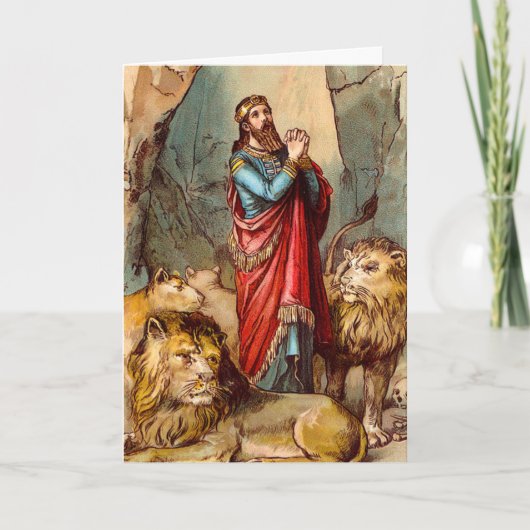 Daniel in der Löwengrußkarte 2 Karte (Vorderseite)