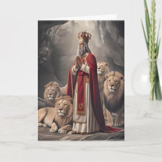 Daniel in der Löwengrußkarte 2 Karte (Vorderseite)