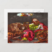 Daniel in der Löwenpostkarte Postkarte (Vorne/Hinten)