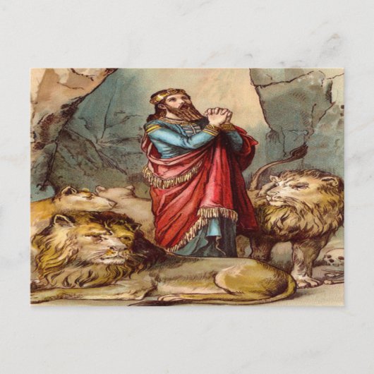 Daniel in der Löwenpostkarte Postkarte (Vorderseite)