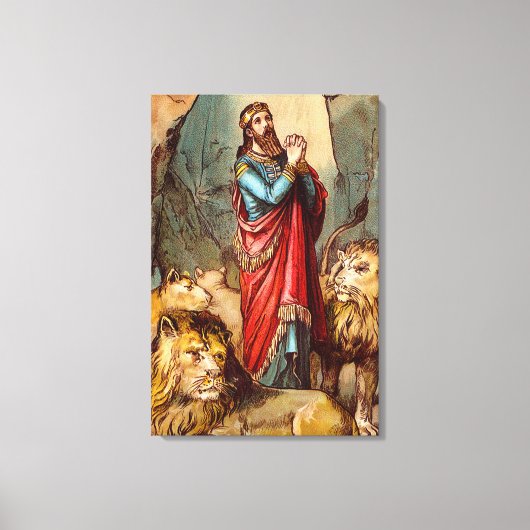 Daniel in der Löwenzunge ummantelte Canvas Leinwanddruck (Vorderseite)