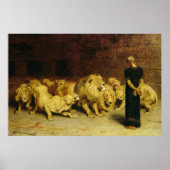 Daniel in Lions' Den von Briton Riviere Poster (Vorne)