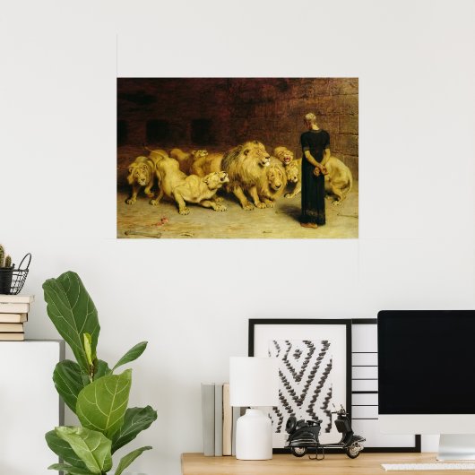 Daniel in Lions' Den von Briton Riviere Poster (Heimbüro)