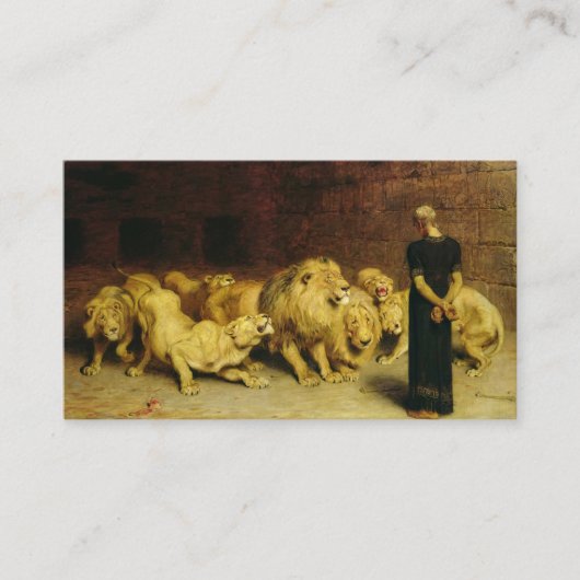 Daniel in the Lions' Den, 1872 von Briton Riviere Begleitkarte (Vorderseite)