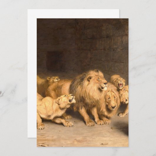 Daniel in the Lions Den 1872 von Briton Riviere Einladung (Vorne/Hinten)