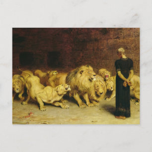 Daniel in the Lions' Den, 1872 von Briton Riviere Einladungspostkarte