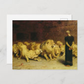 Daniel in the Lions' Den, 1872 von Briton Riviere Einladungspostkarte (Vorne/Hinten)