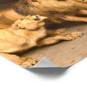 Daniel in the Lions Den 1872 von Briton Riviere Poster (Ecke)