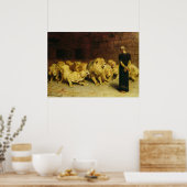 Daniel in the Lions' Den, 1872 von Briton Riviere Poster (Küche)