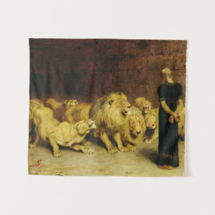 Daniel in the Lions' Den, 1872 von Briton Riviere Wandteppich