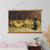 Daniel in the Lions' Den, 1872 von Briton Riviere Wandteppich Mit Holzrahmen (Schlafzimmer)