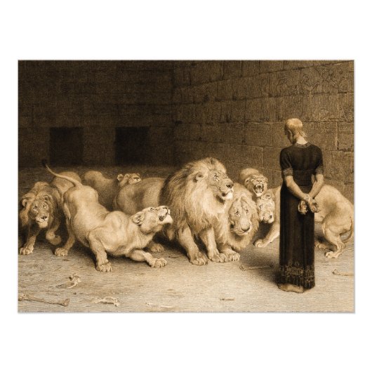 Daniel in the Lions Den, 1875 von Briton Riviere Fotodruck (Vorne)