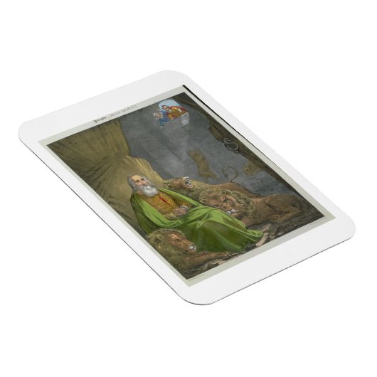 Daniel in the Lions' Den, aus einer Bibel, gedruck Magnet (Rechte Seite)