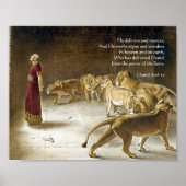 Daniel in the Lion's Den Bible Verse Art Scripture Poster (Vorne)
