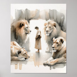 Daniel in the Lions Den, Digital Print, Skizzen, Poster